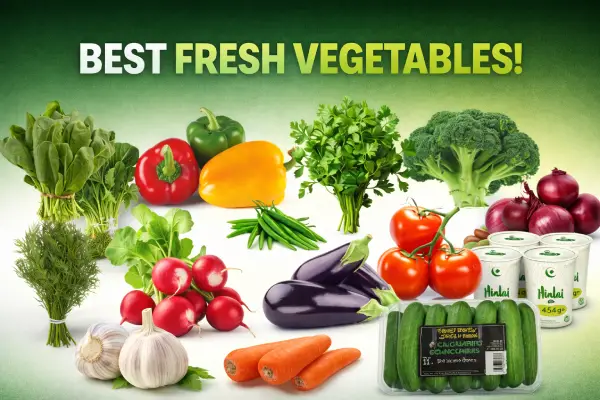 Fresh vegetables selection